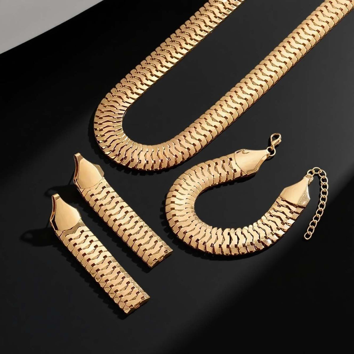💖🔥【Pulsera + Pendientes + Collar】✨Conjunto de joyas de estilo bohemio, creativo y único, de estilo minimalista.