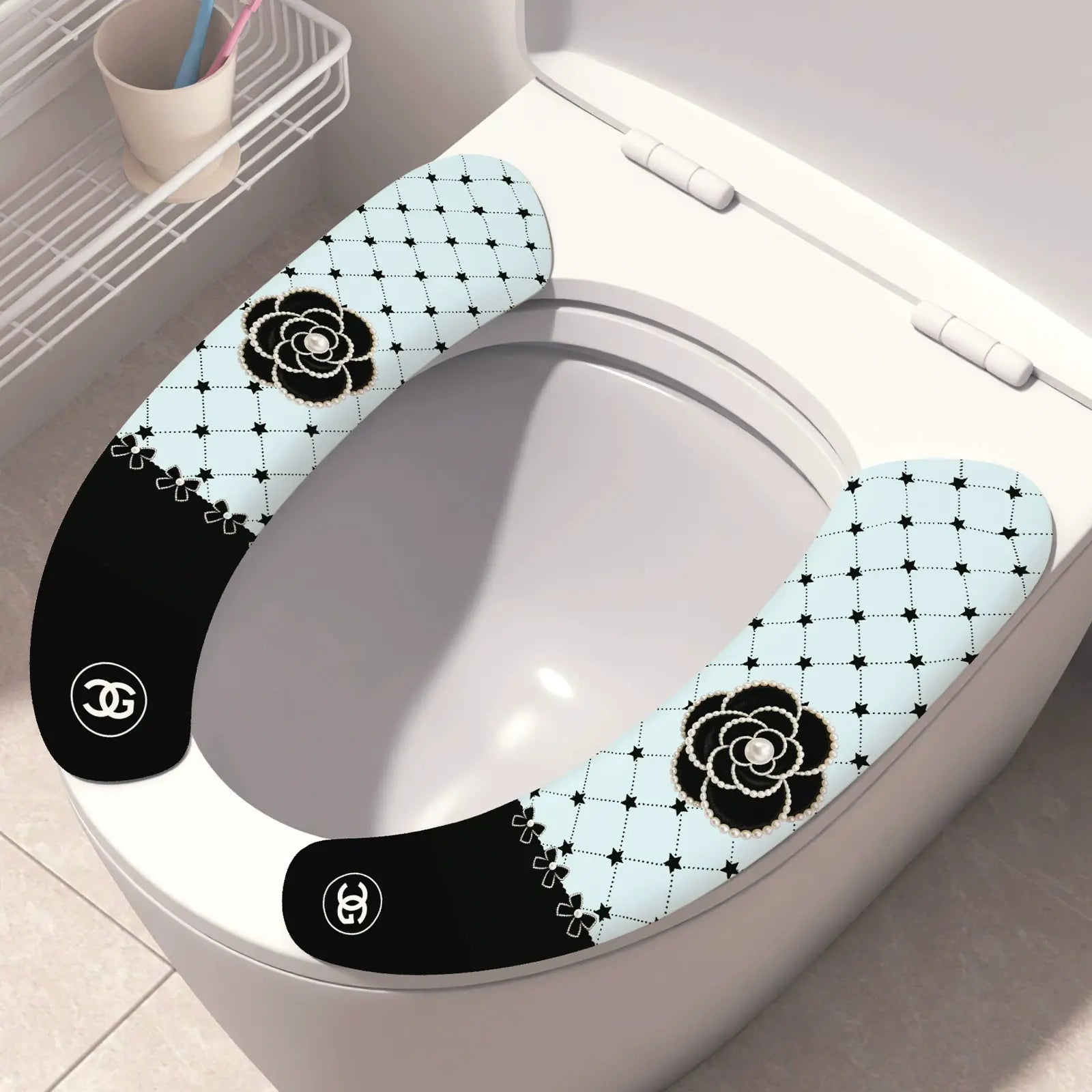 📢📢 5 pares 25 euro  🚽 Fundas electrostáticas para asiento de inodoro: almohadillas adhesivas sin dejar rastro, 5 pares