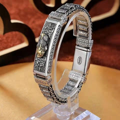 🔥💪2024 nueva pulsera de la fortuna Pixiu hecha a mano de Plata de Ley 925