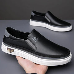 Mocasines italianos de piel auténtica para hombre