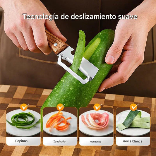 Un juego de 4 piezas cuesta solo 25 euros 🍴✨ Pelador de verduras multifuncional para la cocina
