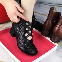 💕【30% OFF】【35-41】 Tacones altos casuales de cuero desnudo para mujer