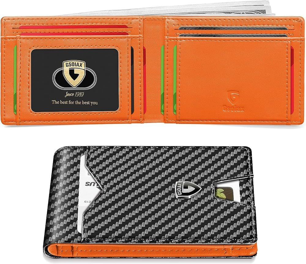 Cartera delgada para hombre con bloqueo RFID