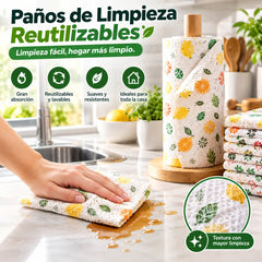 🔥 【Compra uno y llévate otro gratis】 🌿 Rollo de paños de limpieza reutilizables (100 hojas) — Reutilizables tras el lavado