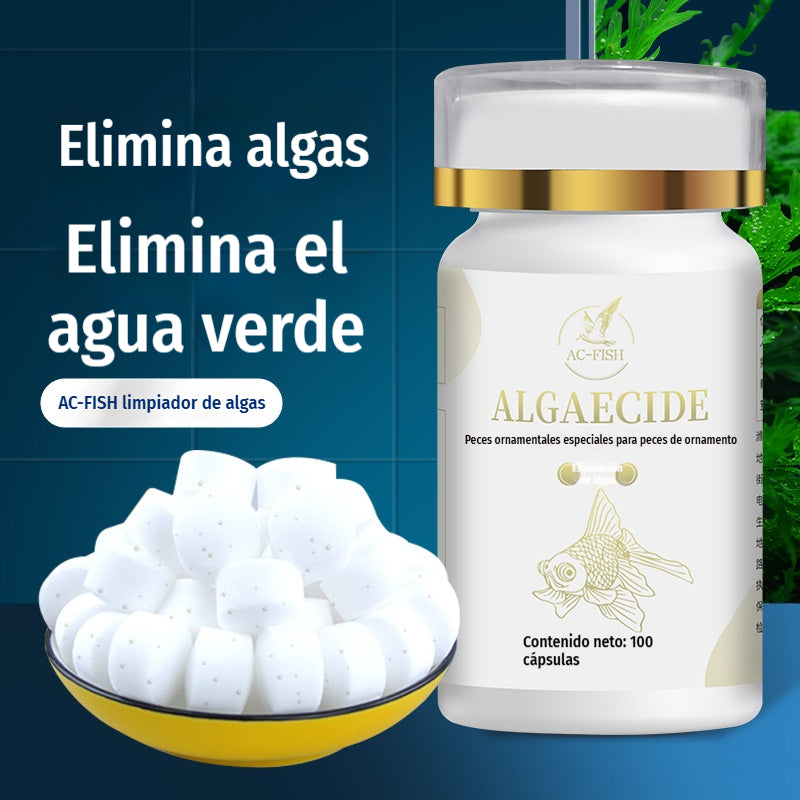 💦【Compre uno y obtenga uno gratis, 200 piezas en total.】🐠Tabletas para el control de algas en acuarios, plantas acuáticas y peces ornamentales; eliminador de algas; elimina el agua verde; previene el crecimiento de algas.