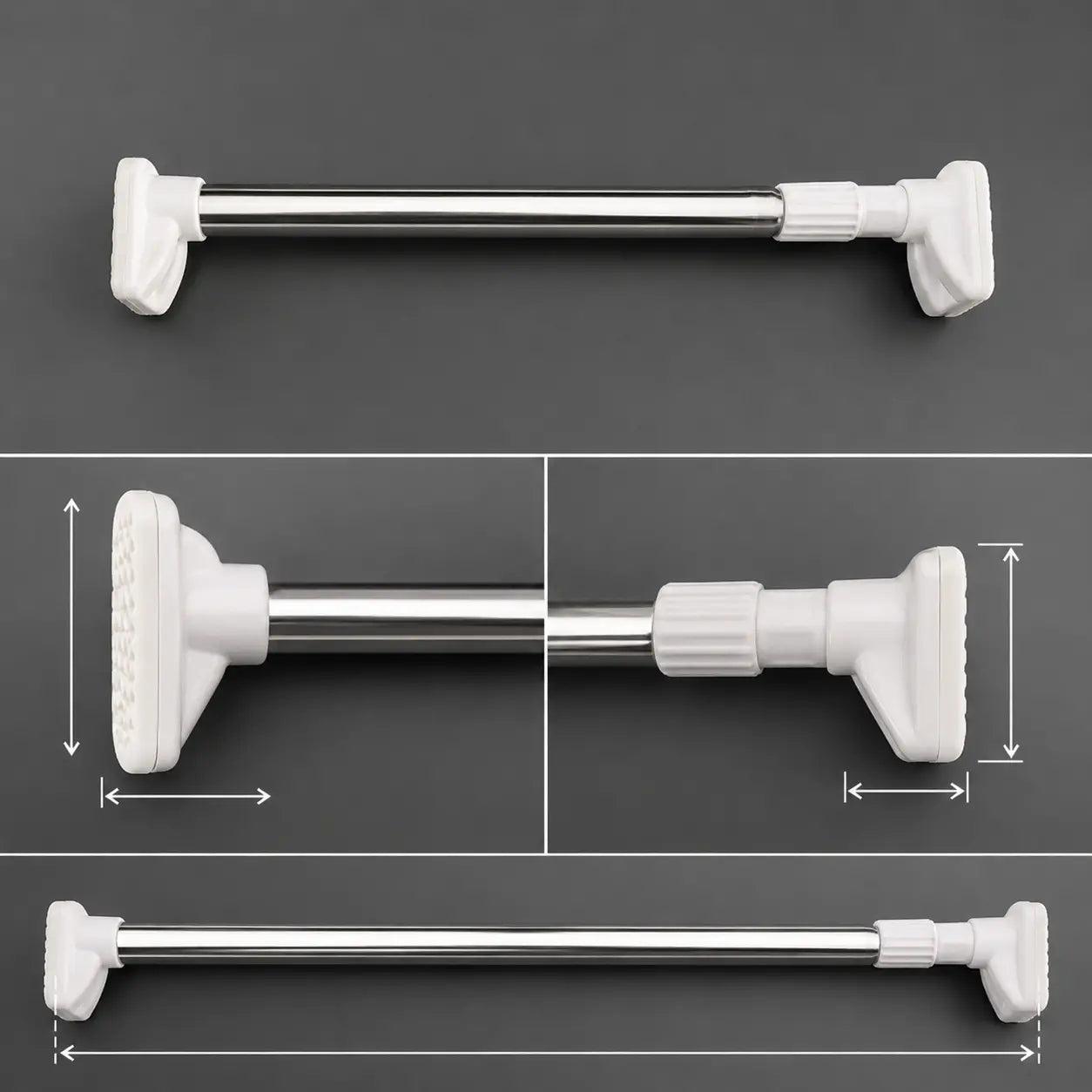 【130-240 cm, capacidad de carga de 100 kg】🏠 ✨ Esta barra telescópica ajustable multifuncional ofrece una excelente estabilidad y es ideal para colgar cortinas, ropa y mucho más.