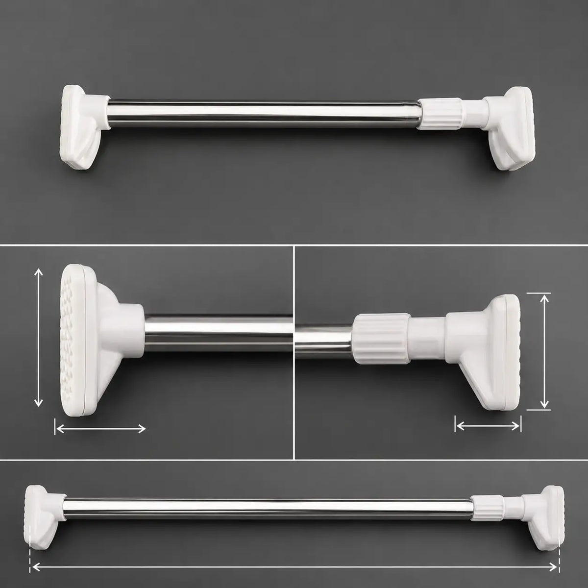 【130-240 cm, capacidad de carga de 100 kg】🏠 ✨ Esta barra telescópica ajustable multifuncional ofrece una excelente estabilidad y es ideal para colgar cortinas, ropa y mucho más.