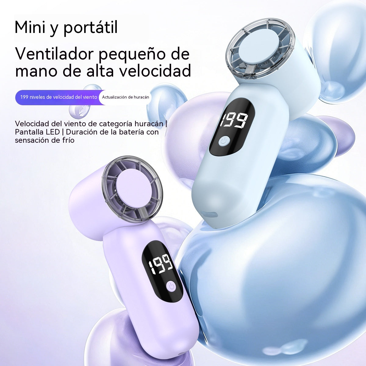🍃🌀Nuevo ventilador portátil de mano, con gran potencia de aire y una agradable sensación de frescor