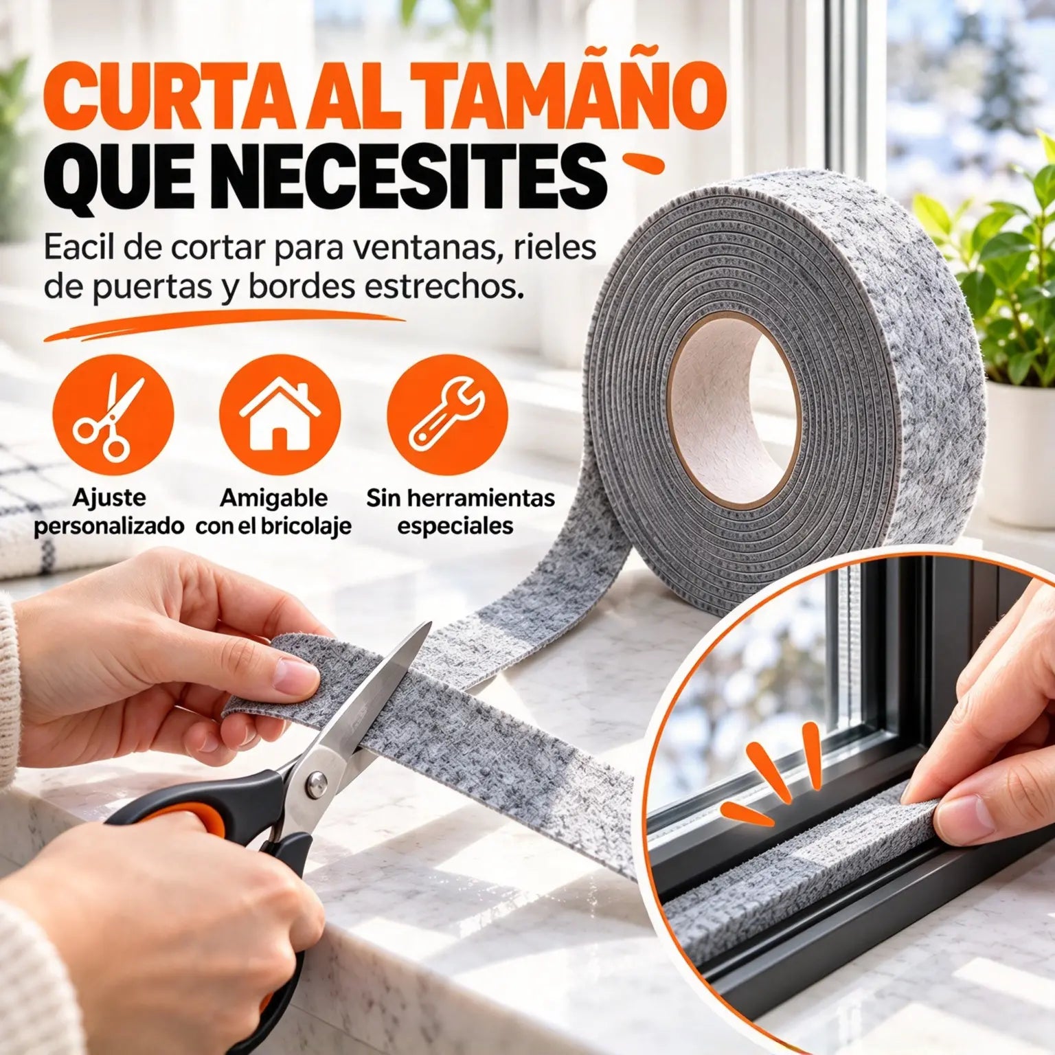 💧【¡Compra uno, consigue uno gratis!】❄️ Cinta Absorbente de Condensación para Ventanas | Fieltro Autoadhesivo Antihumedad y Antigoteo | Tira para Alféizar y Marco 🌬️