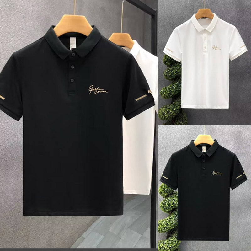 🔥🔥👔【50-105 kg】Camisa polo con solapa bordada para hombre 2025