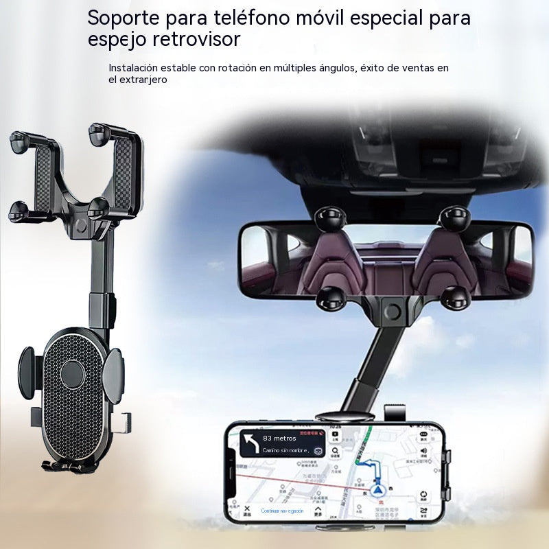 ⏰【Oferta por tiempo limitado: 55% de descuento】Soporte ajustable para teléfono móvil para espejo retrovisor de coche