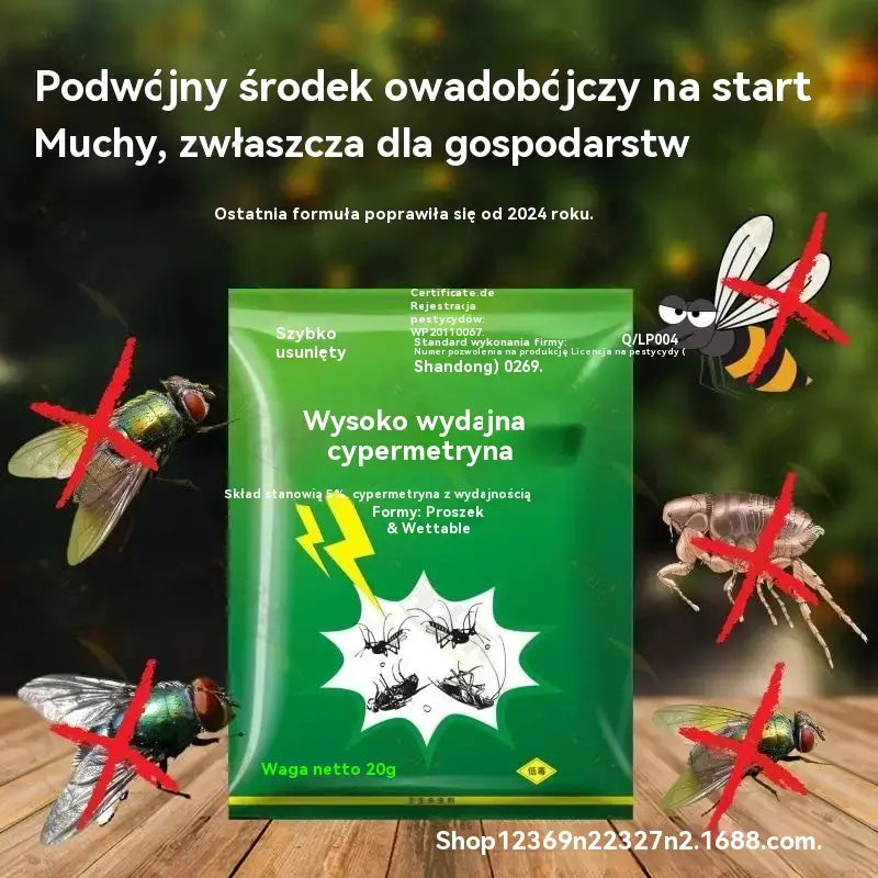🦟【10 saszetek】❤️Specjalnie zaprojektowane do zabijania komarów i much na farmach, jedno opakowanie zabija pchły/szarańcze/karaluchy/muchy/komary!