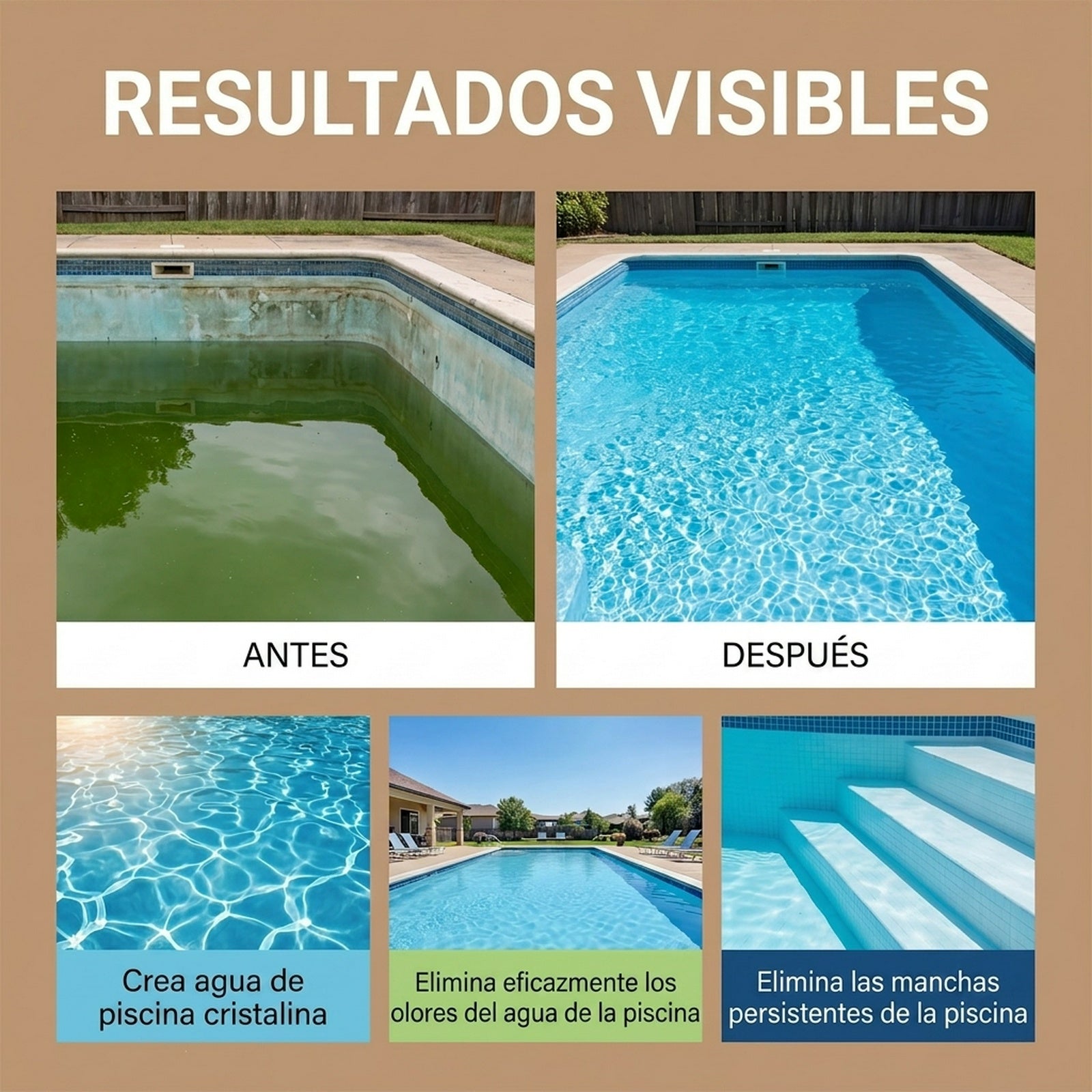 🔥Compre 1 y obtenga 1 gratis（2 botella）Pastillas efervescentes para la limpieza de piscinas