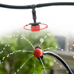 🌱💦【50 piezas】Aspersor de riego con caudal de agua ajustable de 8 orificios
