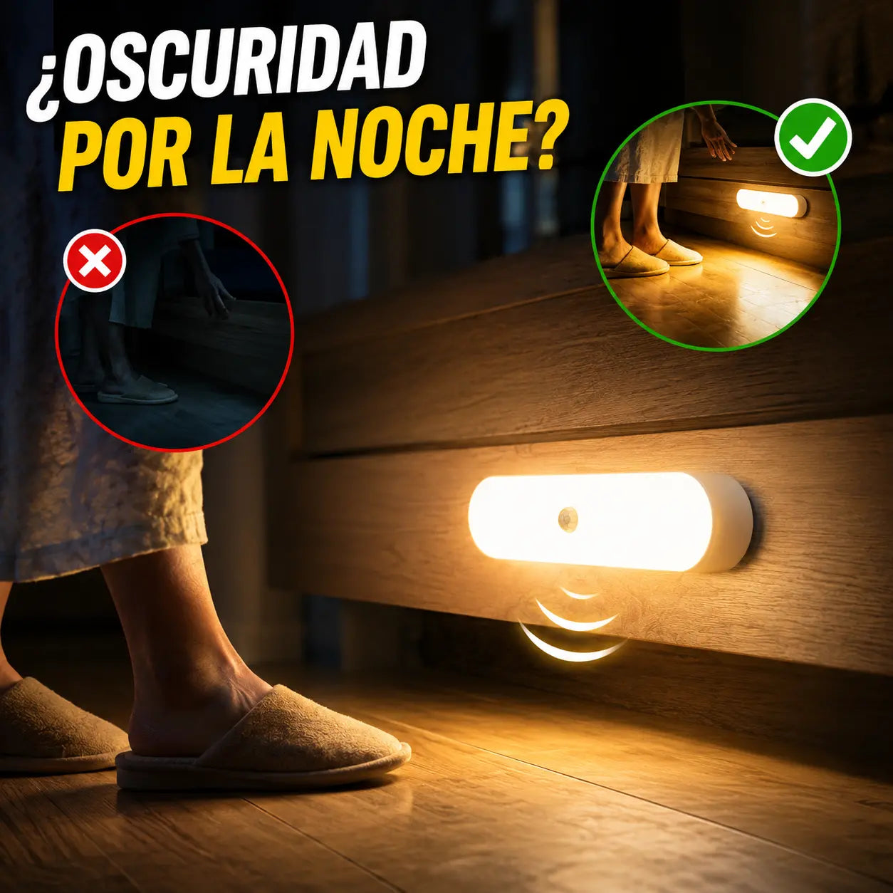 🔥【Compra uno y llévate otro gratis】🏡💡Luz LED inteligente magnética, batería de larga duración, luz ajustable de tres colores