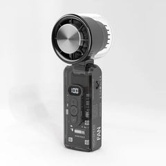 ❄️🌀 Ventilador de mano plegable 3 en 1 – control de velocidad de 100 niveles y refrigeración turbo de 13.000 RPM 🔋 Batería de 1800 mAh, linterna LED + SOS para viajes y camping 🌲🏕️