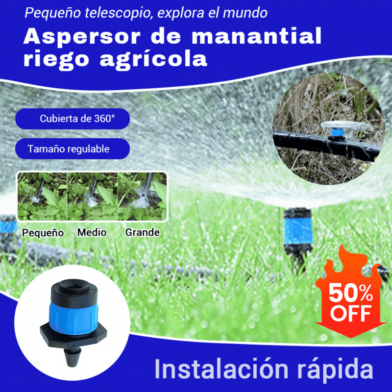 🔥【100 piezas 22 euros】100 goteros de riego ajustables💧 – ¡Ahorra agua, aumenta la producción!