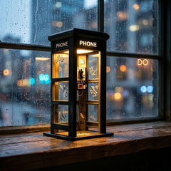 ✨⏰ Ambijentalna rasvjeta u obliku retro telefonske govornice u ograničenom izdanju: Nostalgičan dizajn koji stvara toplu i privlačnu atmosferu.💡📞