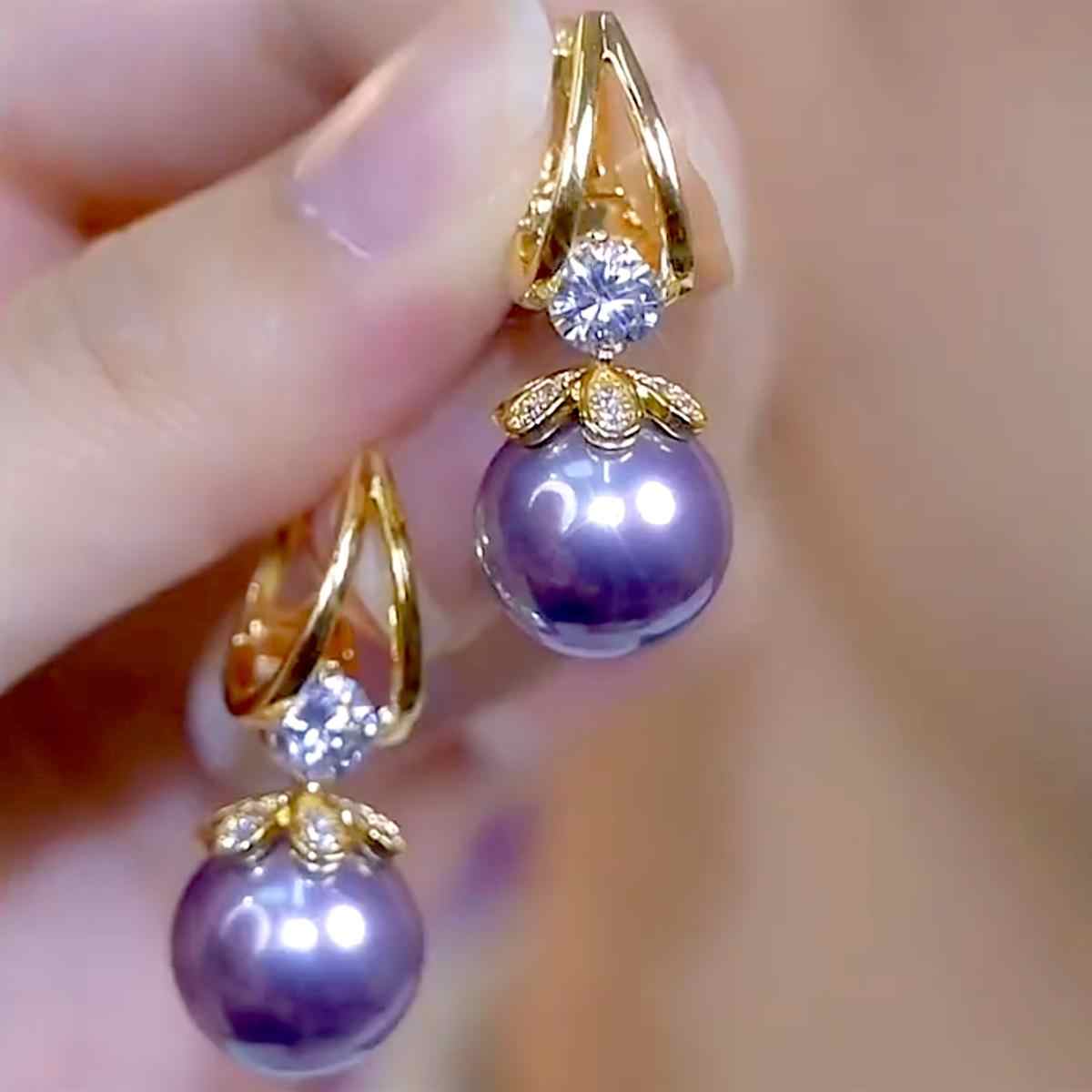 💋【Un par de pendientes 23 euros】 Pendientes de plata con perlas de lujo francés de nuevo estilo 2025