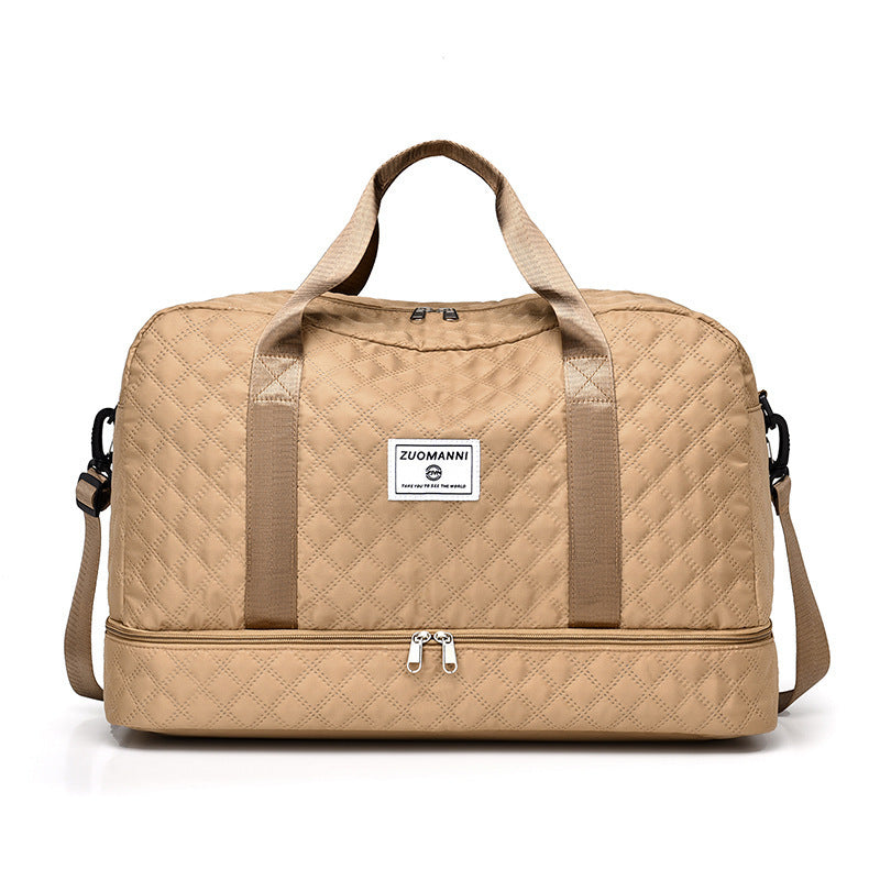 🔥【¡Oferta por tiempo limitado!】🔥Elegante bolsa de viaje de gran capacidad con diseño de separación para uso húmedo y seco, adecuada para yoga y fitness.