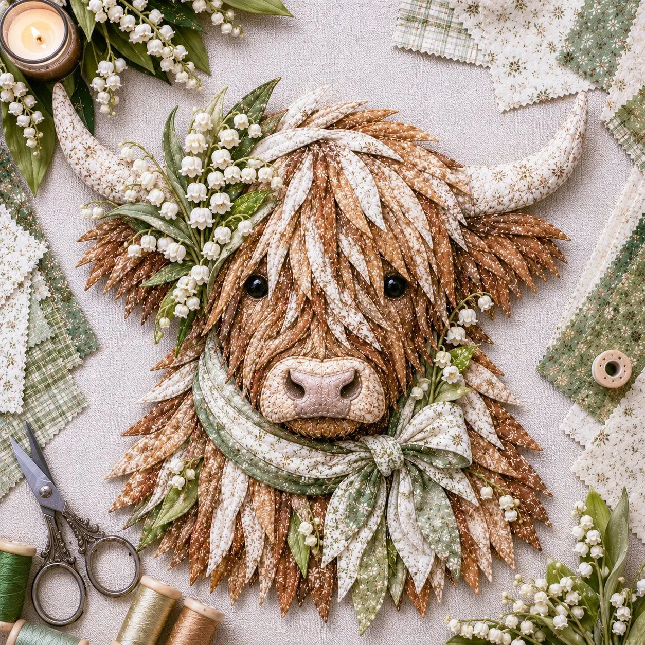 🐮💐Kit de tela 3D para armar | ✂️💕El set incluye todas las piezas
