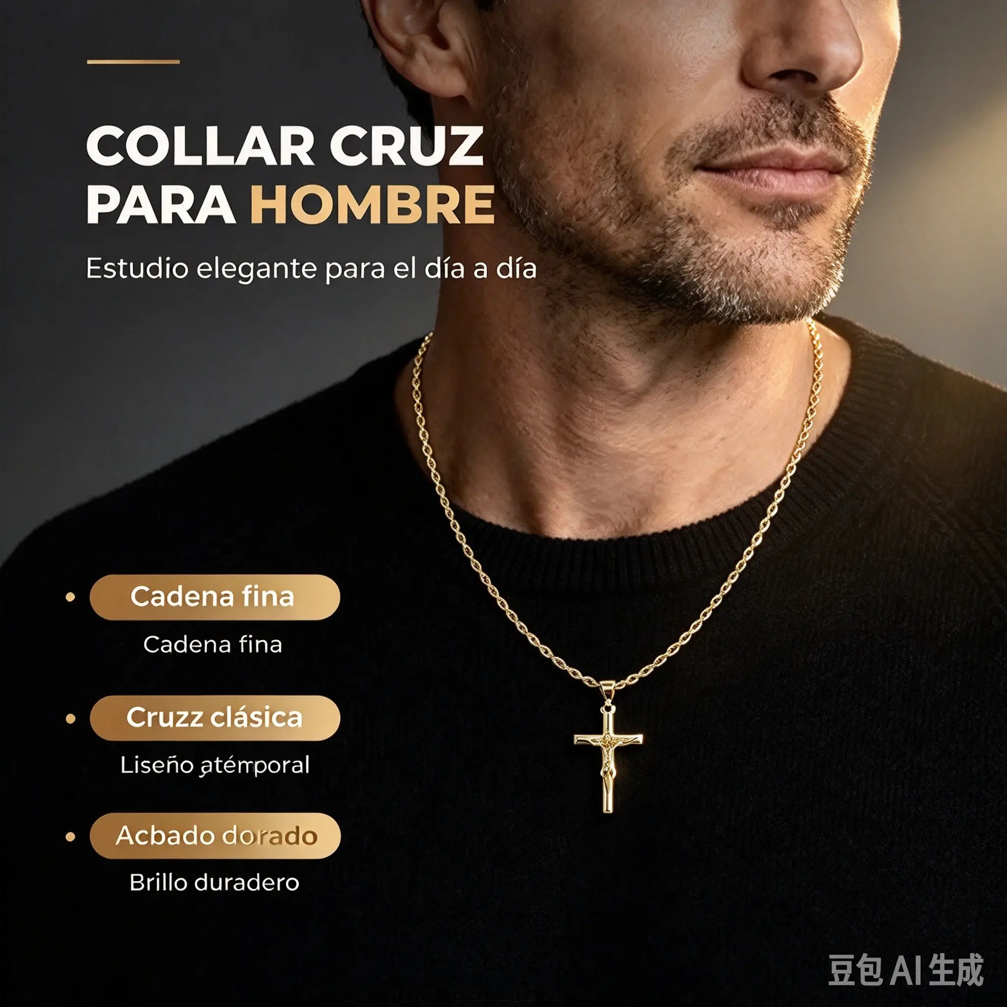 ✨🎁Collar con colgante de crucifijo para hombres y mujeres