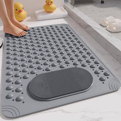 🔥🚿 【36.5*69cm】Alfombrilla de masaje antideslizante para baño con ventosa
