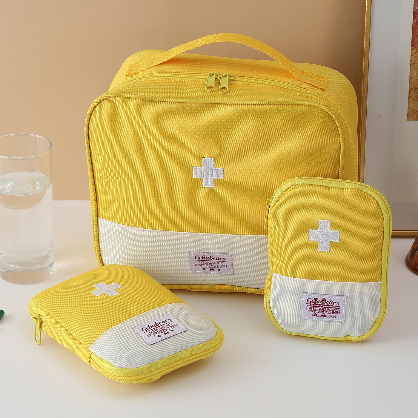 【Juego de tres piezas】💊🩹Bolso médico de viaje plegable y portátil, bolsa de almacenamiento de medicamentos de gran capacidad.