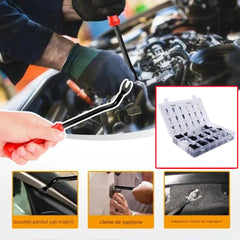 🔥🔥【Juego de 150 piezas + alicates】🧰🛠️Juego de hebillas de plástico para tornillos de expansión automotrices