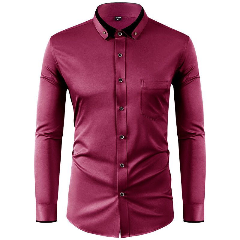 🔥✨【Nuevos estilos de otoño】【38-44 】🔥👕Elástico camisa de negocios transpirable para casual y de moda