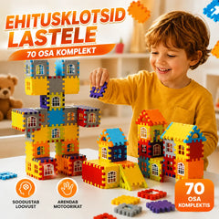 🎁【70 tükki】hariduslikud ehitusklotsid mänguasjadele