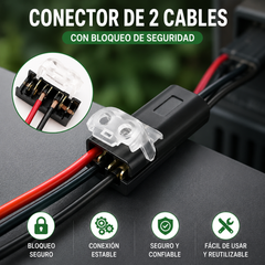【20 piezas 24 euros】Conector enchufable de doble cable con presilla de bloqueo