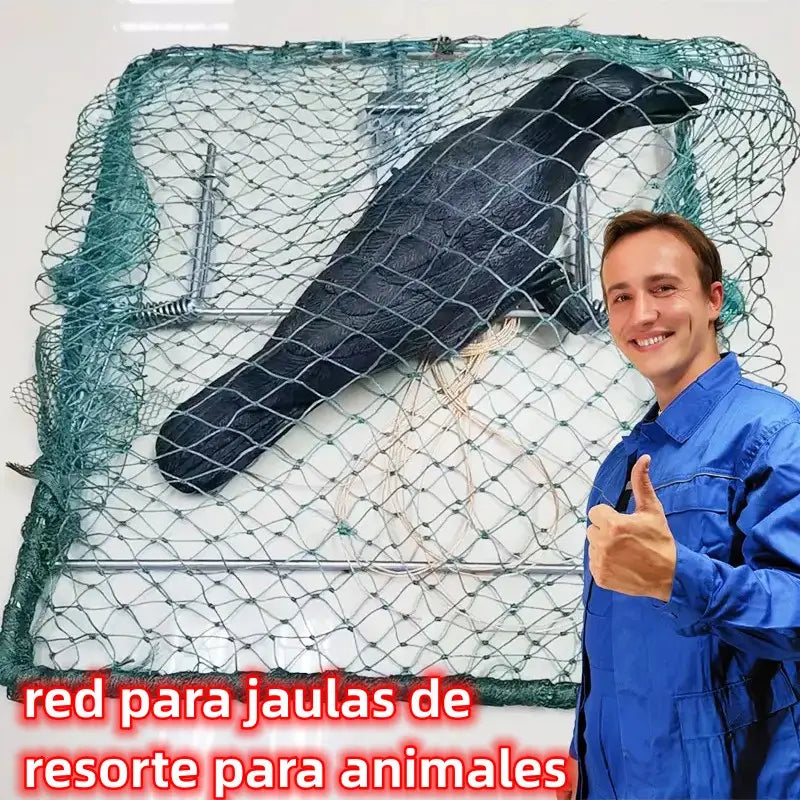 🐔 🐓🐦【40*50cm】Red para Capturar Gallinas y Aves con Mecanismo de Resorte, Fácil y Práctica