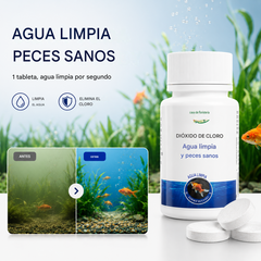 🐟【100 tabletas】【Compra 1 y llévate otro gratis】💧 Tabletas efervescentes para limpiar el agua de acuarios y estanques; tabletas oxigenantes para acuarios 🔥