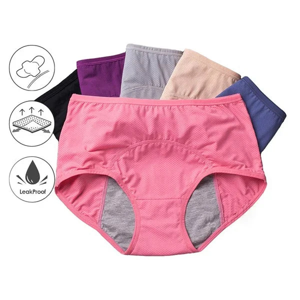 🔥【6 piezas】🩲Superoferta Último día: Ropa interior de cintura alta a prueba de fugas mejorada 2026