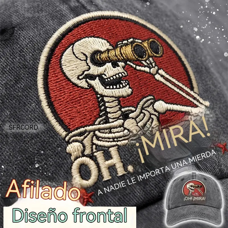 🧢💯Gorra de béisbol bordada con calavera