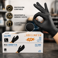 ⚡50% de descuento🎁 【100 piezas - Talla L】Guantes profesionales de nitrilo: resistentes, antideslizantes, resistentes a las manchas y a los arañazos