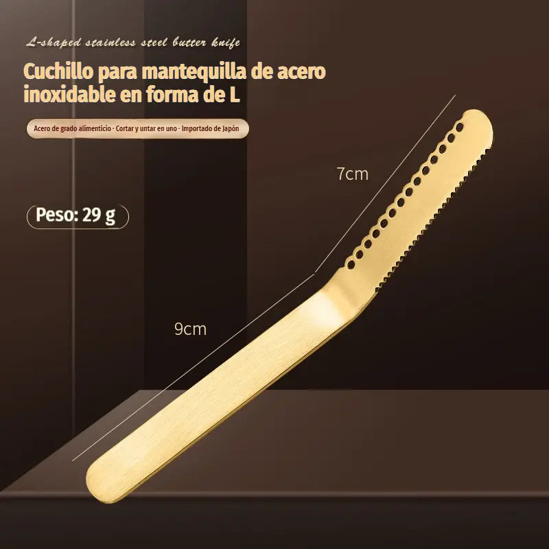 🧀【¡Compra uno, consigue uno gratis!】✨ Cuchillo de Mantequilla 3 en 1 de Acero Inoxidable 304 | Untador y Serrado para Queso, Pan y Tarta | Profesional 🔪