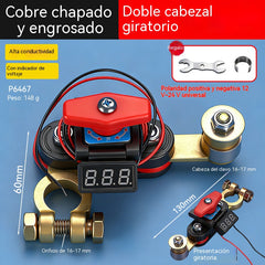 👍👍Interruptor de desconexión de batería giratorio universal de 360° para automóviles. Nuevo interruptor de desconexión de batería de latón de alta potencia con protección contra fugas.