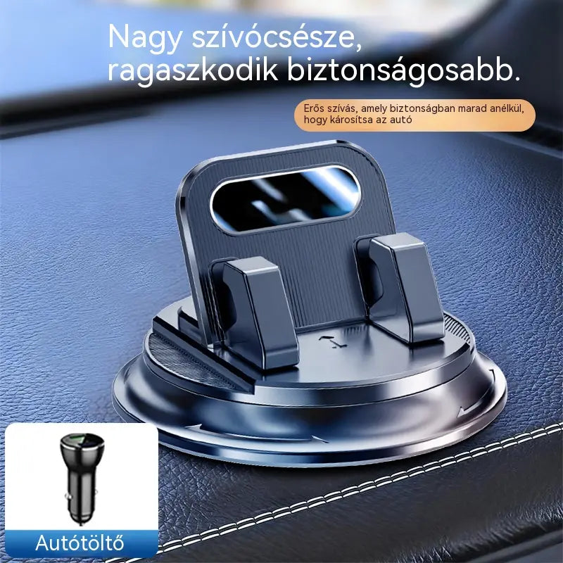 🎯 50% KEDVEZMÉNY MINDENRE! Forgatható telefontartó – Biztonságos műszerfalra rögzítés, nagy tapadású gumi 🧭🔄 【Minőség garantált】