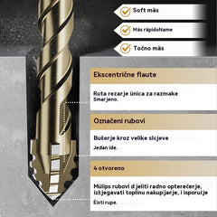 【4+5+6+8+10+12 mm】 | Set spiralnih svrdala s 5 oštrica za teške uvjete rada
