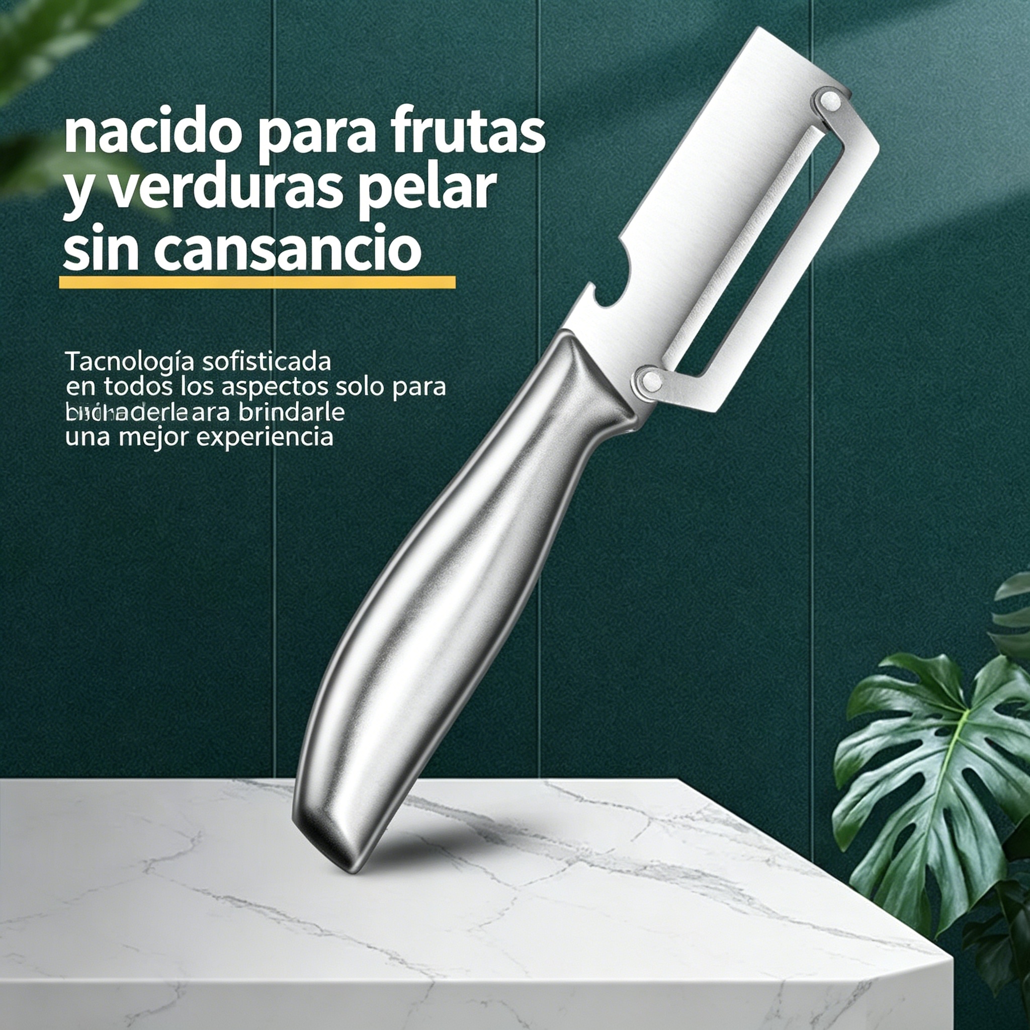 ✅Compra 1, llévate 1 gratis (dos piezas) 🥕🔪 Pelador de frutas y verduras: ¡Pela sin cansancio y cuenta con abrebotellas integrado! 🔥