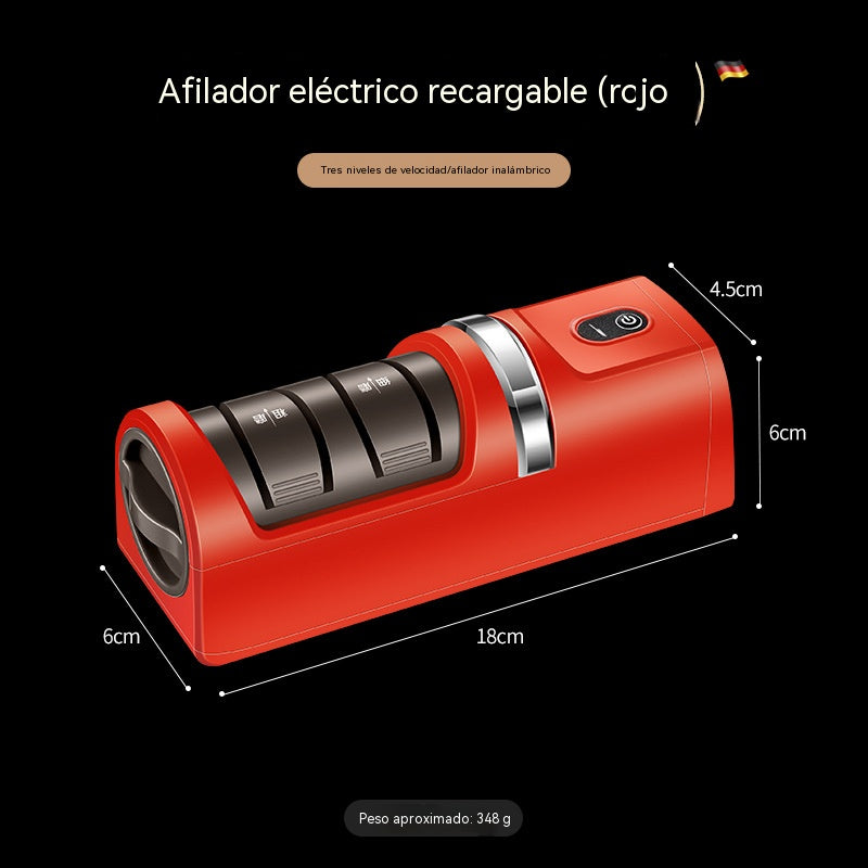 ⏳ ¡40% de descuento! 🔪 Afilador de cuchillos eléctrico inalámbrico multifuncional, recargable ✨