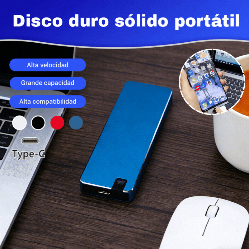 ⚡ 【1TB】Disco Duro USB 3.0 Multifuncional de Alta Velocidad | Transferencia Rápida, Gran Compatibilidad, Almacenamiento Sin Preocupaciones 💻📦
