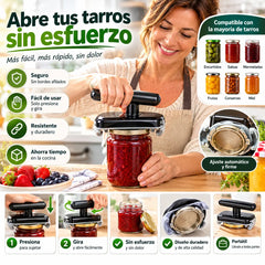 ☀️🔥¡Compre 1 y llévese 1 GRATIS! (2 piezas) 🔧✨ Abridor universal ajustable: abre frascos, botellas y latas en 3 segundos sin esfuerzo. Antideslizante, apto para manos débiles o personas mayores. 💪