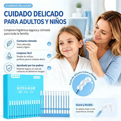 ✨【¡Compra 2 y llévate 2 gratis!】👂 Hisopos de silicona adhesivos para limpieza de oídos | Alternativa ecológica al algodón, elimina la cera con suavidad y sin dolor