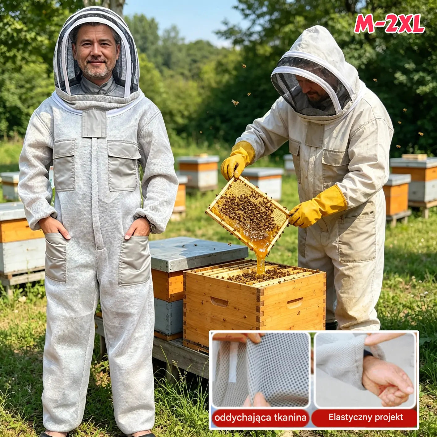 【M-2XL】🐝Mono de abeja hecho de malla de algodón 3D
