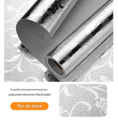 【40cm*10m】🛡️ Lámina Adhesiva de Aluminio Removible – Antigrasa, Resistente al Calor y Fácil de Limpiar