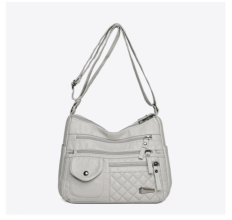 🔥Último día⏰50% de descuento👜Bolso de cuero suave de gran capacidad y múltiples capas para mujer