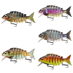 🔥【5 pieza】🎣🐟Cebo biomimético multisegmento para peces